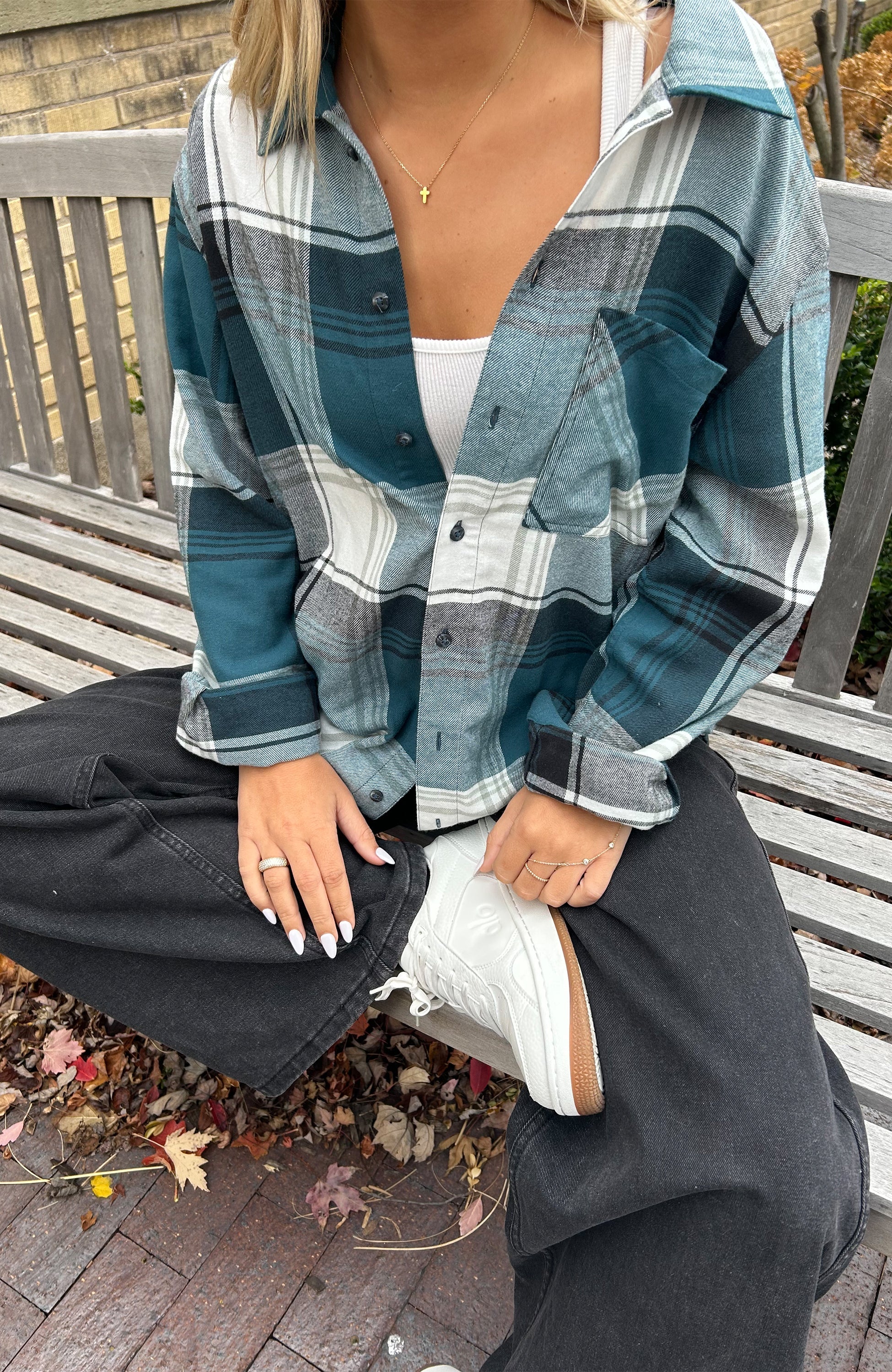 Green Pond Boyfriend Plaid Shirt